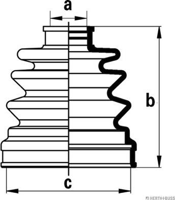 Herth+Buss Jakoparts J2881017 - Пыльник, приводной вал autospares.lv
