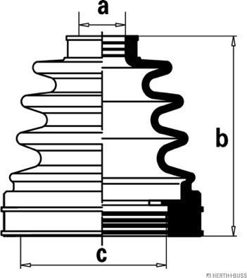 Herth+Buss Jakoparts J2881021 - Пыльник, приводной вал autospares.lv