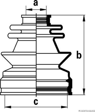 Herth+Buss Jakoparts J2881028 - Пыльник, приводной вал autospares.lv