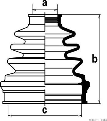 Herth+Buss Jakoparts J2881023 - Пыльник, приводной вал autospares.lv