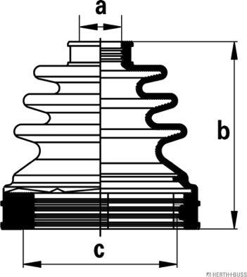 Herth+Buss Jakoparts J2881022 - Пыльник, приводной вал autospares.lv