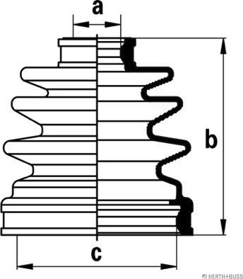 Herth+Buss Jakoparts J2883004 - Пыльник, приводной вал autospares.lv