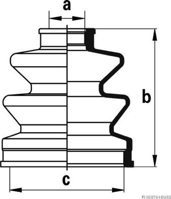 Herth+Buss Jakoparts J2883006 - Пыльник, приводной вал autospares.lv