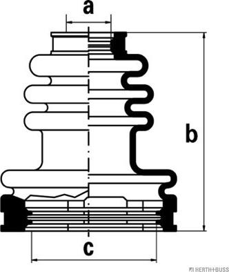 Herth+Buss Jakoparts J2882000 - Пыльник, приводной вал autospares.lv