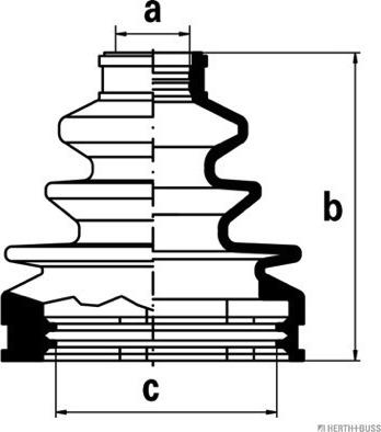 Herth+Buss Jakoparts J2882001 - Пыльник, приводной вал autospares.lv
