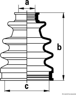 Herth+Buss Jakoparts J2882008 - Пыльник, приводной вал autospares.lv