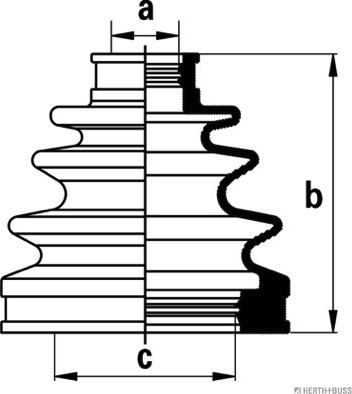 Herth+Buss Jakoparts J2882017 - Пыльник, приводной вал autospares.lv