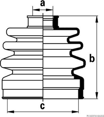 Herth+Buss Jakoparts J2874000 - Пыльник, приводной вал autospares.lv