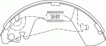 Hi-Q SA099 - Комплект тормозных колодок, барабанные autospares.lv