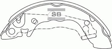 Hi-Q SA046 - Комплект тормозных колодок, барабанные autospares.lv