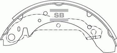 Hi-Q SA048 - Комплект тормозных колодок, барабанные autospares.lv