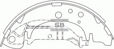 Hi-Q SA020 - Комплект тормозных колодок, барабанные autospares.lv