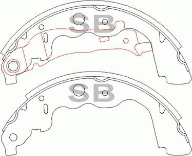 Hi-Q SA191 - Комплект тормозных колодок, барабанные autospares.lv