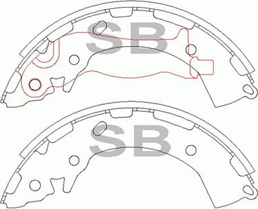 Hi-Q SA193 - Комплект тормозных колодок, барабанные autospares.lv