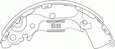 Hi-Q SA153 - Комплект тормозных колодок, барабанные autospares.lv