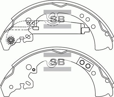 Hi-Q SA167 - Комплект тормозных колодок, барабанные autospares.lv