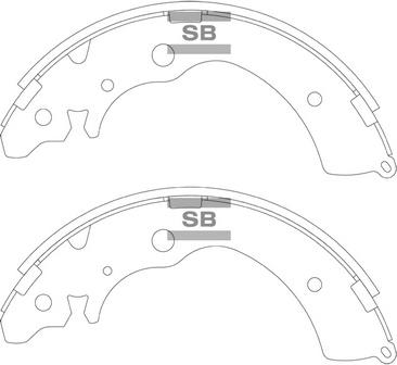 Hi-Q SA240 - Комплект тормозных колодок, барабанные autospares.lv