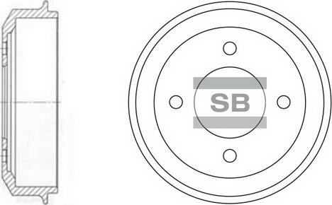 Hi-Q SD1003 - Тормозной барабан autospares.lv