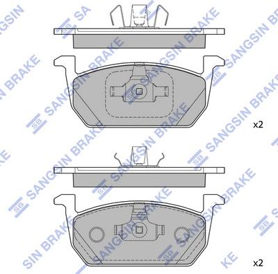 Hi-Q SP4496 - Тормозные колодки, дисковые, комплект autospares.lv