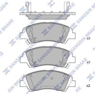 Hi-Q SP4492 - Тормозные колодки, дисковые, комплект autospares.lv