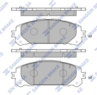 Hi-Q SP4448 - Тормозные колодки, дисковые, комплект autospares.lv