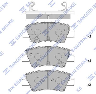 Hi-Q SP4459 - Тормозные колодки, дисковые, комплект autospares.lv