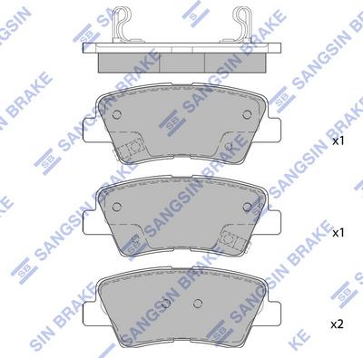 Hi-Q SP4458 - Тормозные колодки, дисковые, комплект autospares.lv