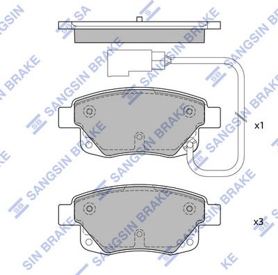 Hi-Q SP4404 - Тормозные колодки, дисковые, комплект autospares.lv