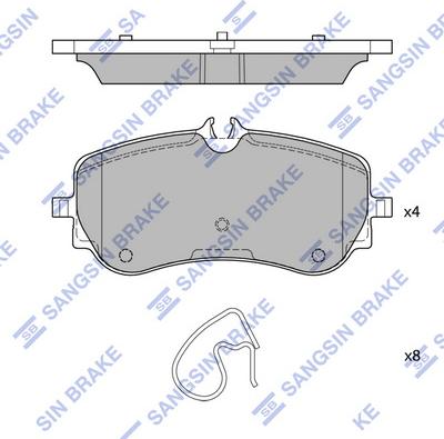 Hi-Q SP4402 - Тормозные колодки, дисковые, комплект autospares.lv