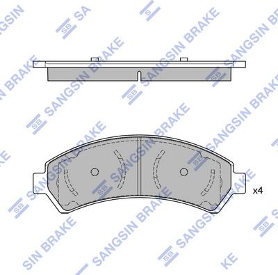 Hi-Q SP4487 - Тормозные колодки, дисковые, комплект autospares.lv