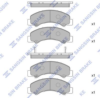 Hi-Q SP4421 - Тормозные колодки, дисковые, комплект autospares.lv