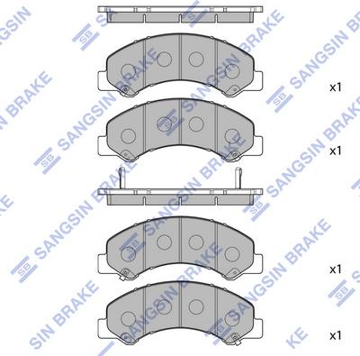 Hi-Q SP4423 - Тормозные колодки, дисковые, комплект autospares.lv