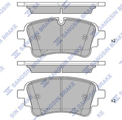 Hi-Q SP4474 - Тормозные колодки, дисковые, комплект autospares.lv