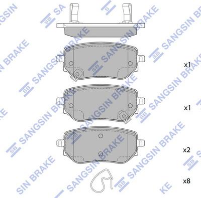 Hi-Q SP4554 - Тормозные колодки, дисковые, комплект autospares.lv