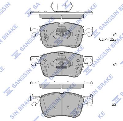 Hi-Q SP4520 - Тормозные колодки, дисковые, комплект autospares.lv