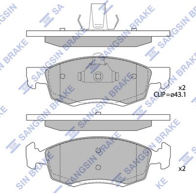 Hi-Q SP4099 - Тормозные колодки, дисковые, комплект autospares.lv