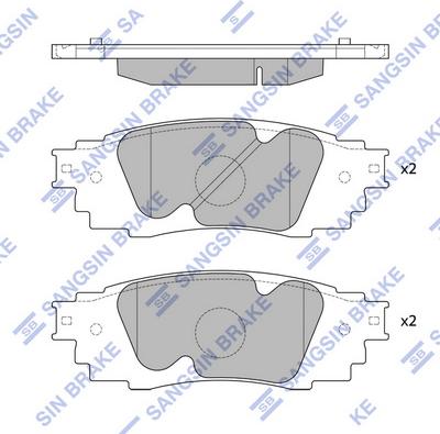 Hi-Q SP4091 - Тормозные колодки, дисковые, комплект autospares.lv