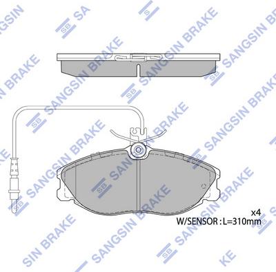 Hi-Q SP4045 - Тормозные колодки, дисковые, комплект autospares.lv