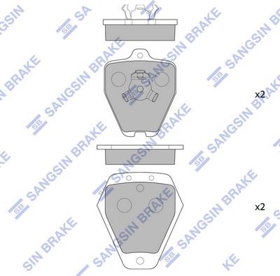 Hi-Q SP4048 - Тормозные колодки, дисковые, комплект autospares.lv