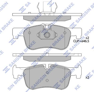 Hi-Q SP4043 - Тормозные колодки, дисковые, комплект autospares.lv