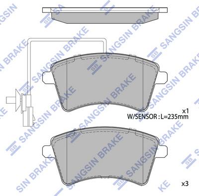 Hi-Q SP4059A - Тормозные колодки, дисковые, комплект autospares.lv