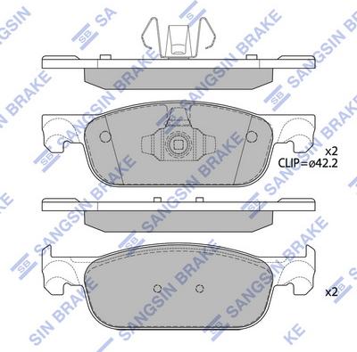 Hi-Q SP4054 - Тормозные колодки, дисковые, комплект autospares.lv