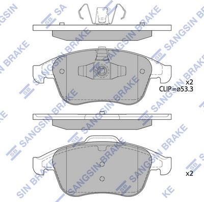 Hi-Q SP4055 - Тормозные колодки, дисковые, комплект autospares.lv