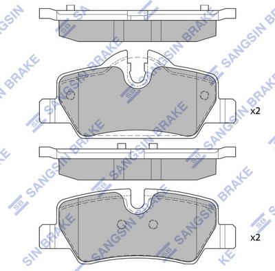 Hi-Q SP4004 - Тормозные колодки, дисковые, комплект autospares.lv