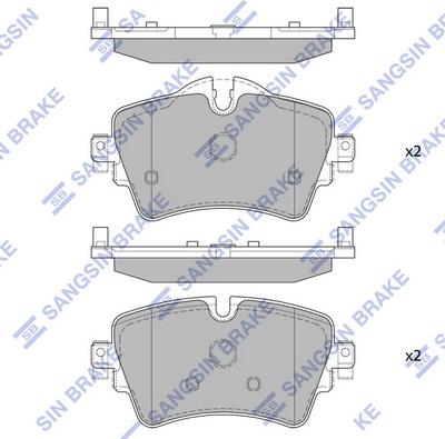 Hi-Q SP4005 - Тормозные колодки, дисковые, комплект autospares.lv