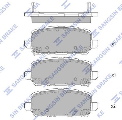 Hi-Q SP4007 - Тормозные колодки, дисковые, комплект autospares.lv