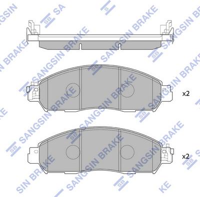 Hi-Q SP4080 - Тормозные колодки, дисковые, комплект autospares.lv