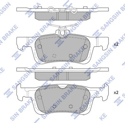 Hi-Q SP4036 - Тормозные колодки, дисковые, комплект autospares.lv