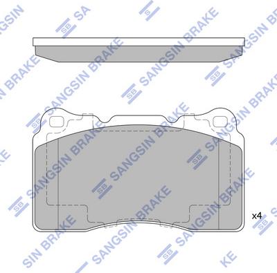 Hi-Q SP4145A - Тормозные колодки, дисковые, комплект autospares.lv