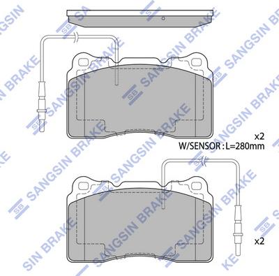 Hi-Q SP4145 - Тормозные колодки, дисковые, комплект autospares.lv